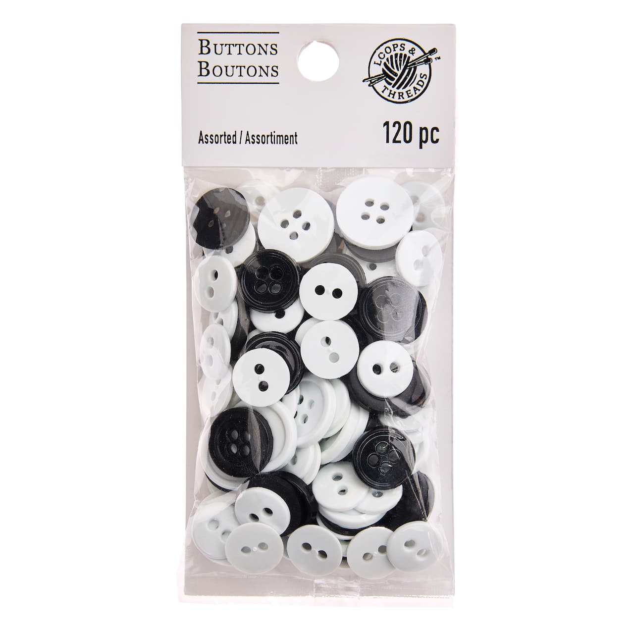 Boutons Favorite Findings de Bluementhal Findings, noir et blanc
